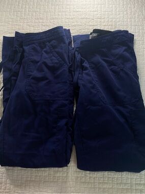 Grey's Anatomy Women's Navy Straight Leg Scrub Pants Set of 2